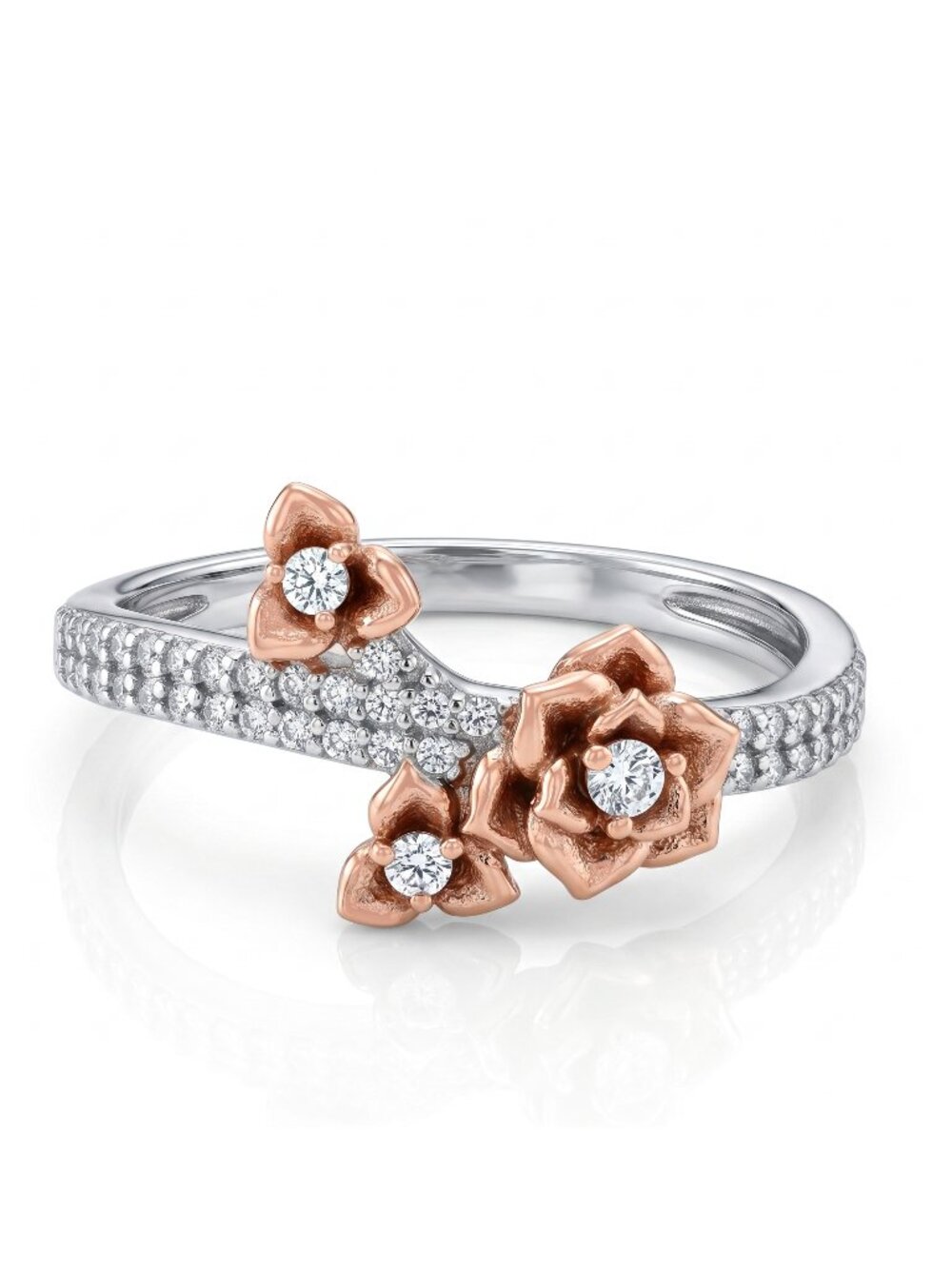 Floral Ring, 925 Sterling Silver Charmed Aroma BP Beauty and the Beast